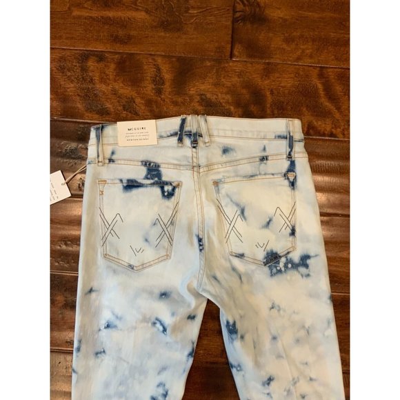 McGuire "Newton Skinny" Bleached Denim Santana Wash Jeans, Size 24 NWT! $248 - Picture 5 of 6